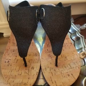 White Mountain slip-on sling back wedges